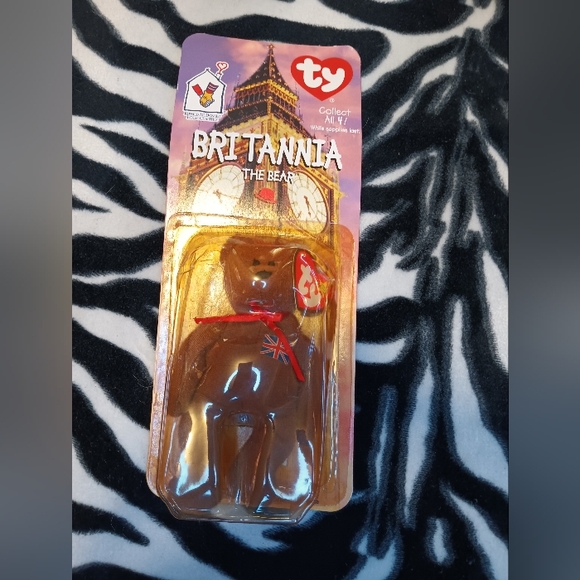 1999 McDonald's Ty Britain Britannia The Bear - Picture 8 of 8
